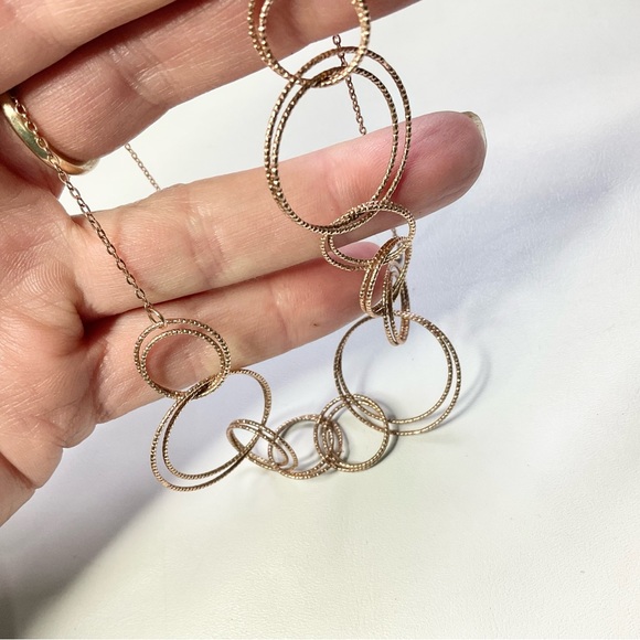 Rose Gold Sterling Vermeil 925 Italy Necklace 18” - Picture 5 of 7